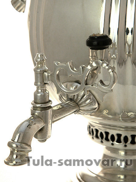 Самовар на дровах 7 л посеребренный шар фабрика Воронцова