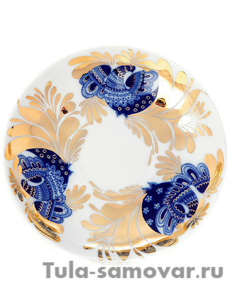 Сервиз чайный форма Тюльпан рисунок Золотой сад 6/20 Императорский фарфоровый завод