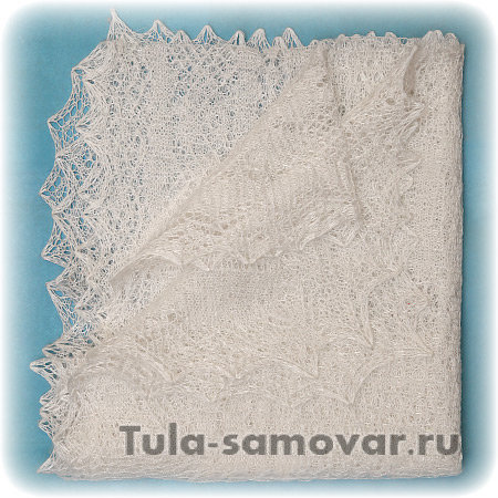 Оренбургский пуховый платок ручной работы, арт. ШП0036, 160Х60