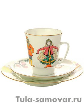 Комплект кофейный форма Майская рисунок Балет Конек-Горбунок Императорский фарфоровый завод
