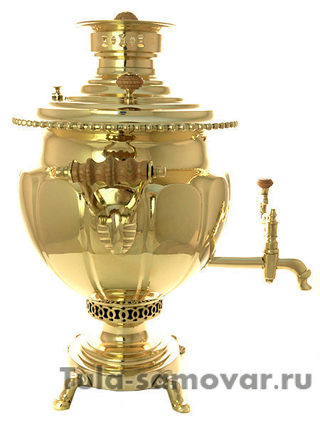 Угольный латунный самовар 6 литров чаша фабрика Воронцова, арт. 433703