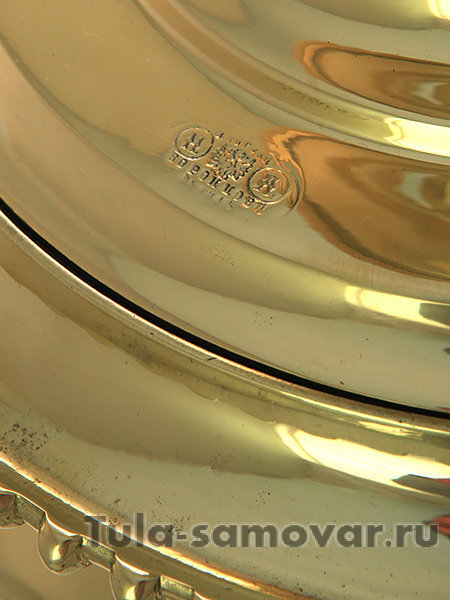 Угольный латунный самовар 6 литров чаша фабрика Воронцова, арт. 433703