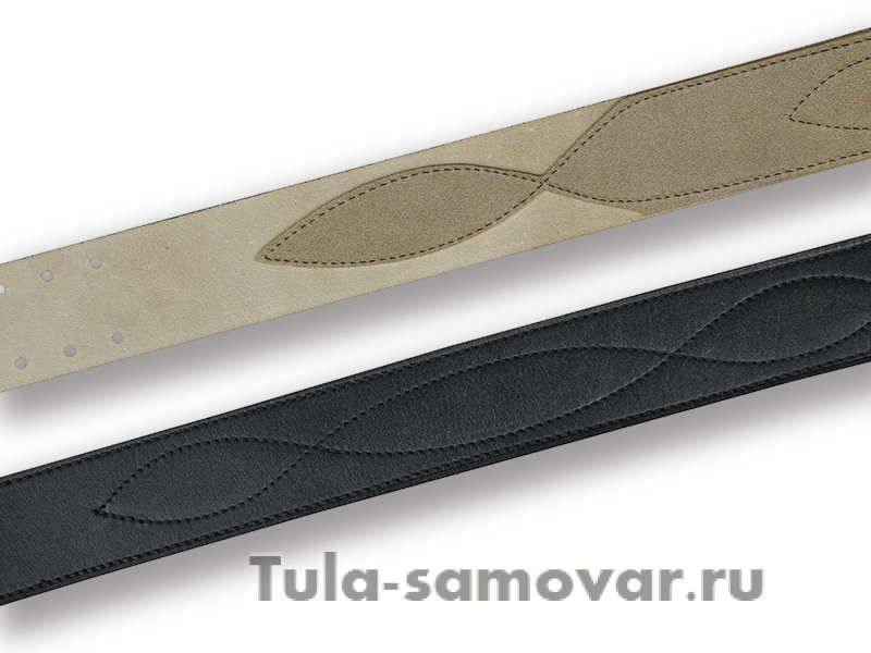 Ремень генеральский кожаный чёрный ВВС