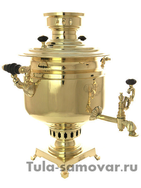Угольный латунный самовар 7 литров кастрюля фабрика Баташева