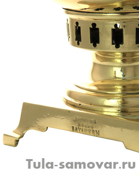 Угольный латунный самовар 7 литров кастрюля фабрика Баташева