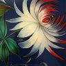 Поднос с художественной росписью "Райская птица на синем фоне", прямоугольный, арт. 2040