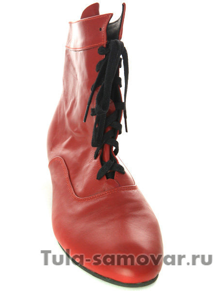 Танцевальные полуботинки женские "Гусарики" красные