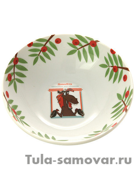 Детский 3-предметный комплект форма Соло рисунок Три богатыря. Для мальчика Императорский фарфоровый завод