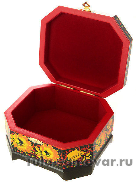 Шкатулка с хохломской росписью 120Х100, арт. 102