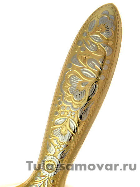 Расческа с гравюрой Златоуст "Цветы" арт.5 в подарочном футляре из дерева