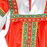 Русский сарафан "Василиса" женский атласный красный сарафан и блузка XL-XXXL