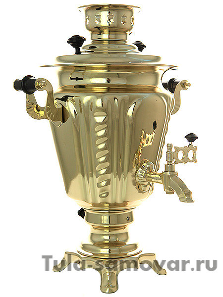 Электрический самовар 3 л латунная "рюмка" с мелодией при закипании воды, арт. 130589