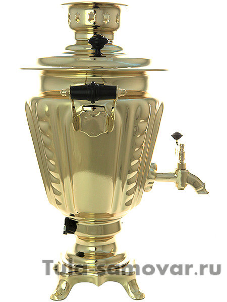 Электрический самовар 3 л латунная "рюмка" с мелодией при закипании воды, арт. 130589