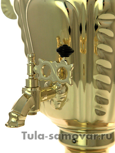 Электрический самовар 3 л латунная "рюмка" с мелодией при закипании воды, арт. 130589