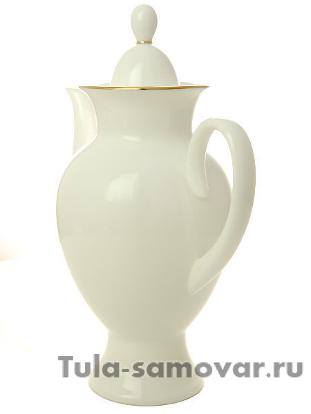 Кофейник форма Классическая-2 рисунок Золотая лента Императорский фарфоровый завод