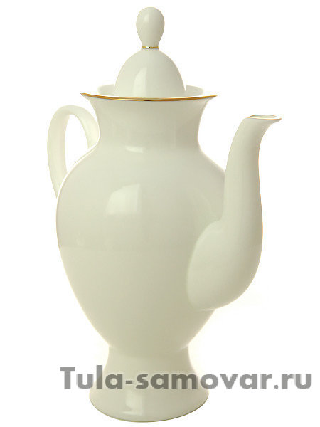 Кофейник форма Классическая-2 рисунок Золотая лента Императорский фарфоровый завод