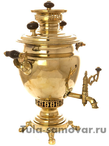 Угольный самовар 2 литра желтый ваза, арт. 480556