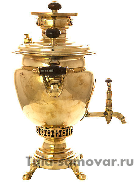 Угольный самовар 2 литра желтый ваза, арт. 480556