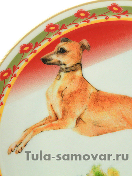 Тарелка декоративная форма Эллипс рисунок Опушка Императорский фарфоровый завод