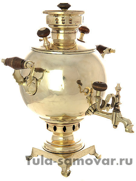 Угольный самовар 3 литра желтый шар арт. 465678