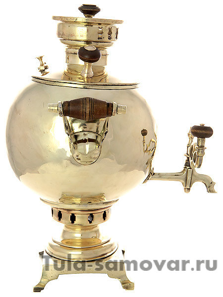 Угольный самовар 3 литра желтый шар арт. 465678