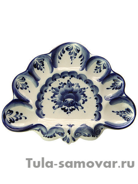 Пасхальница под кулич и яиц "Листок лотоса" Гжель